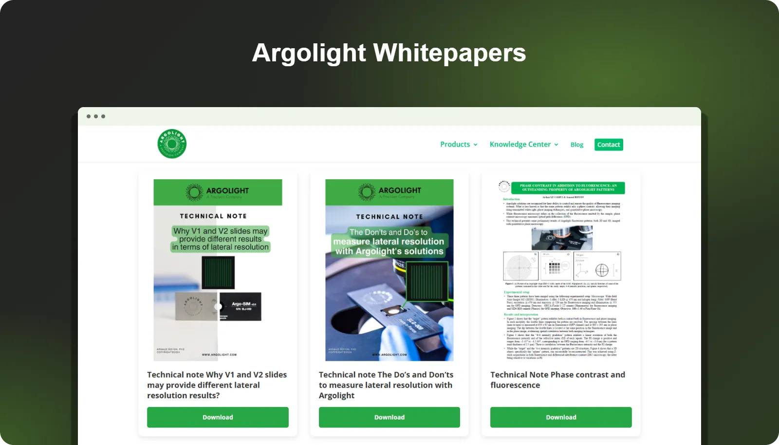 Argolight Whitepapers — project preview
