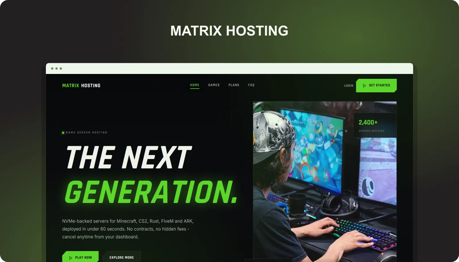 Matrix Hosting — project preview