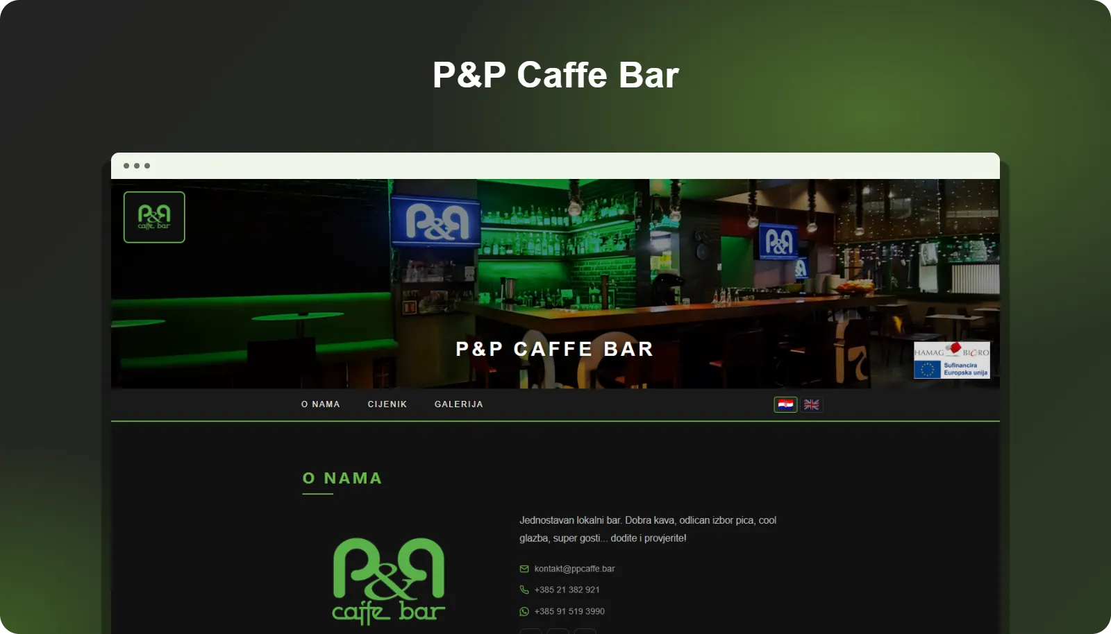 P&P Caffe Bar — project preview